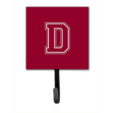 Carolines Treasures Letter D Initial Monogram - Maroon And White Leash Holder Or Key Hook CJ1032-DSH4